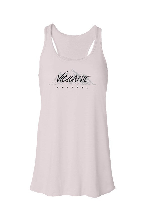 Retro Flowy Racerback Tank - Blush Pink