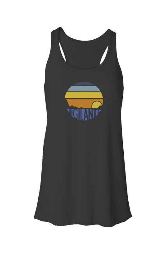 Sunset Session Flowy Racerback Tank - Black