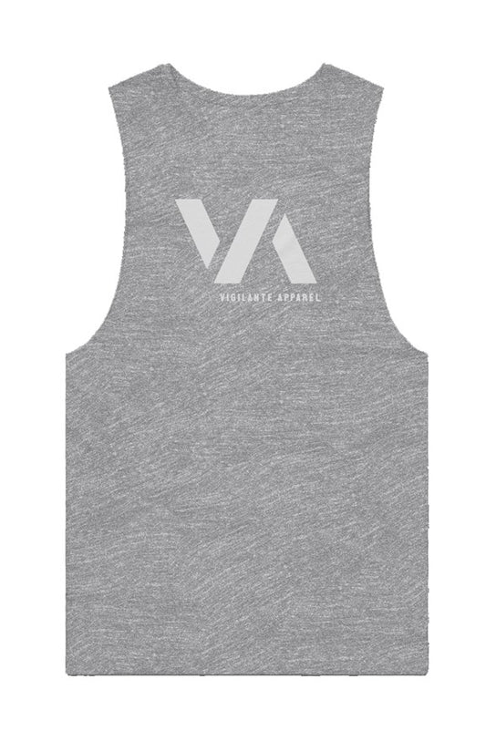 VA Logo Athlete Tank - Heather Grey