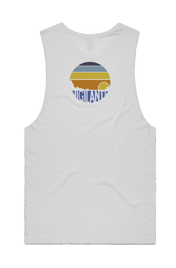 Sunset Session Athlete Tank - White