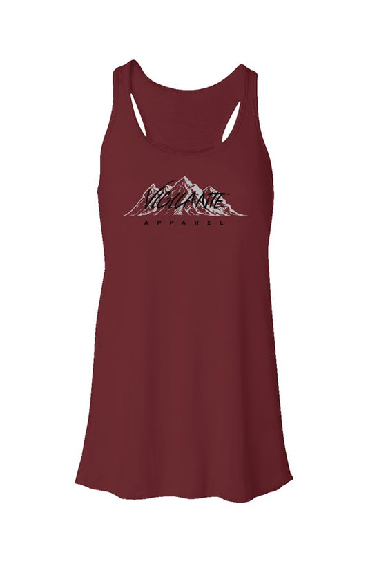 Retro Flowy Racerback Tank - Maroon