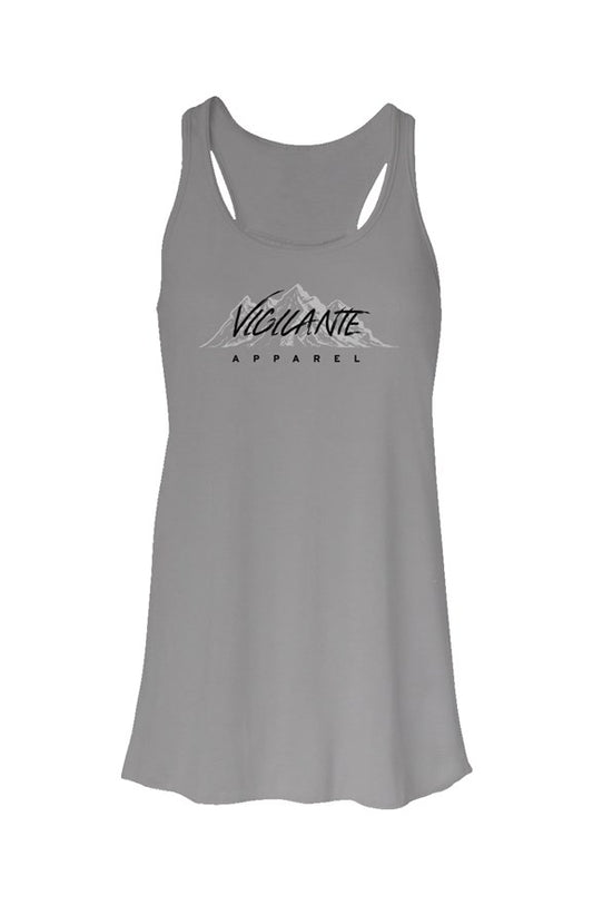 Retro Flowy Racerback Tank - Storm Grey