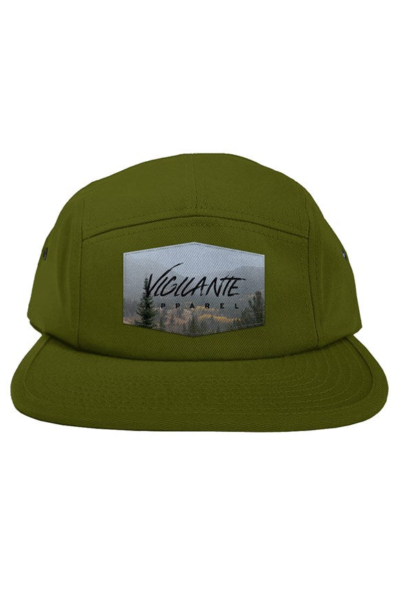 Retro 5 Panel Hat - Olive