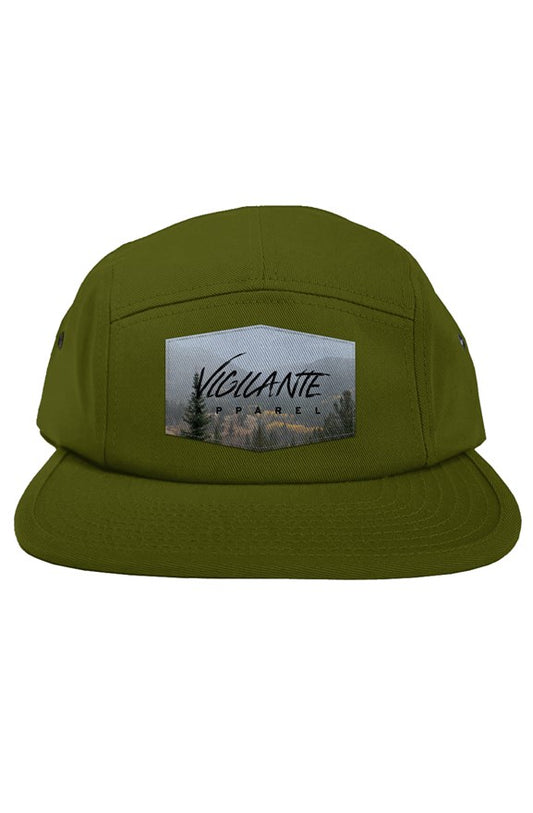 Retro 5 Panel Hat - Olive