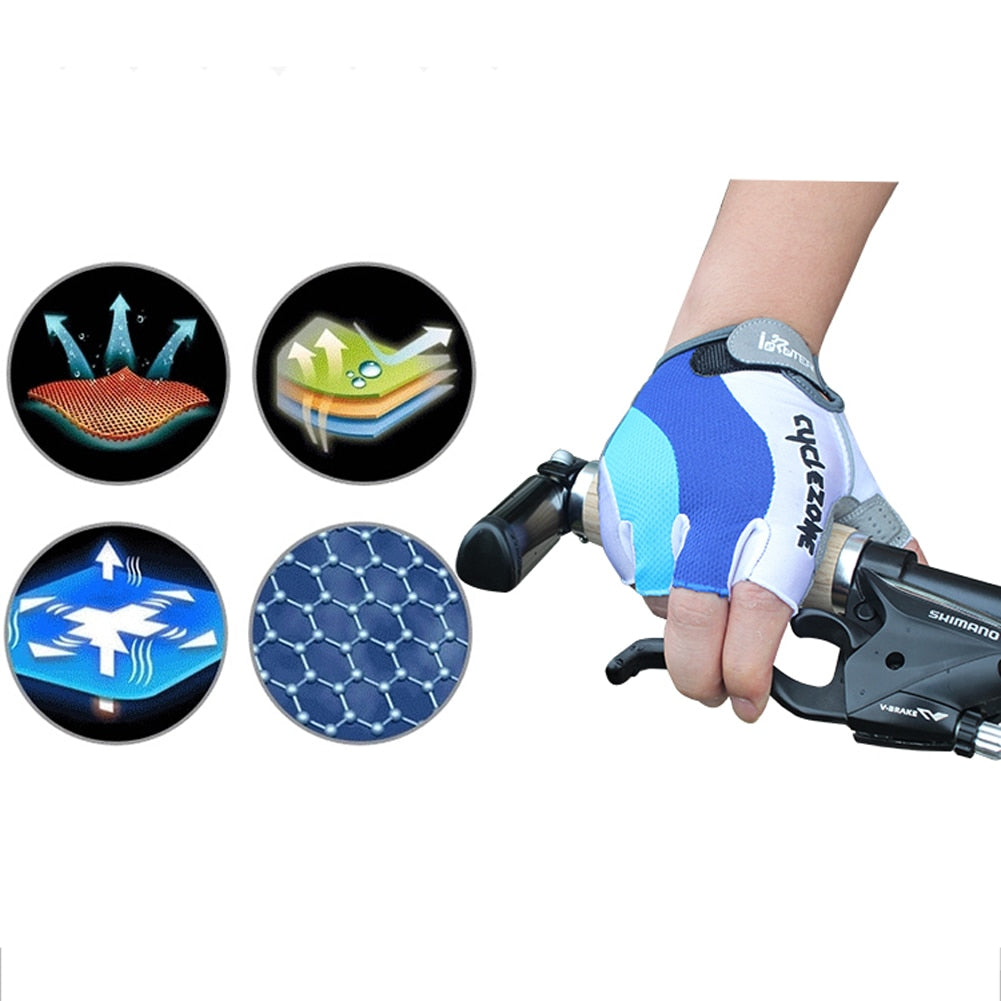 Half Finger Mesh top Cycling Gloves