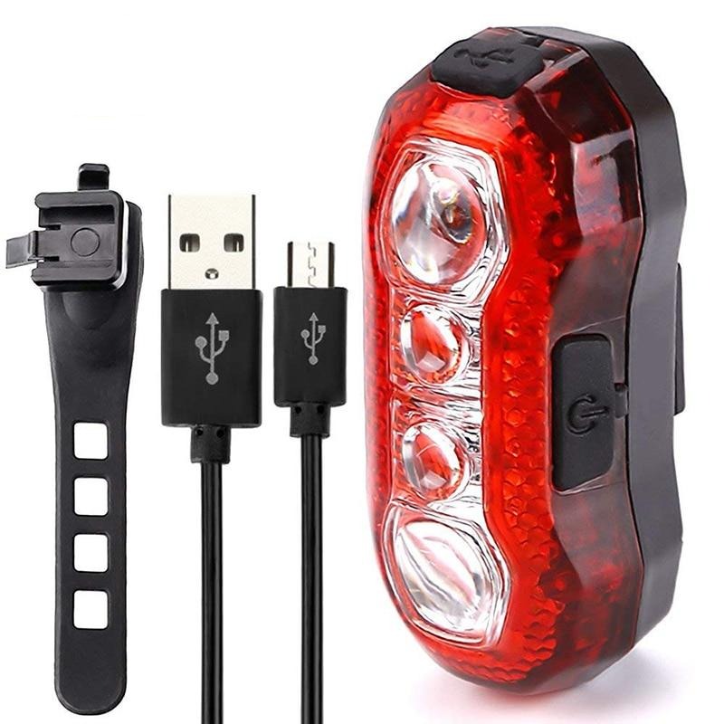 USB Rechargeable Super Bright Cycling Rear Tail Light