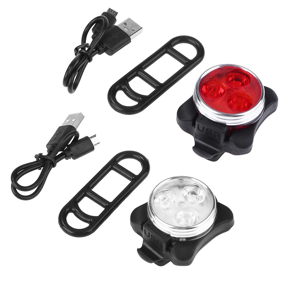 USB Rechargeable Bicycle Light - Front and Rear