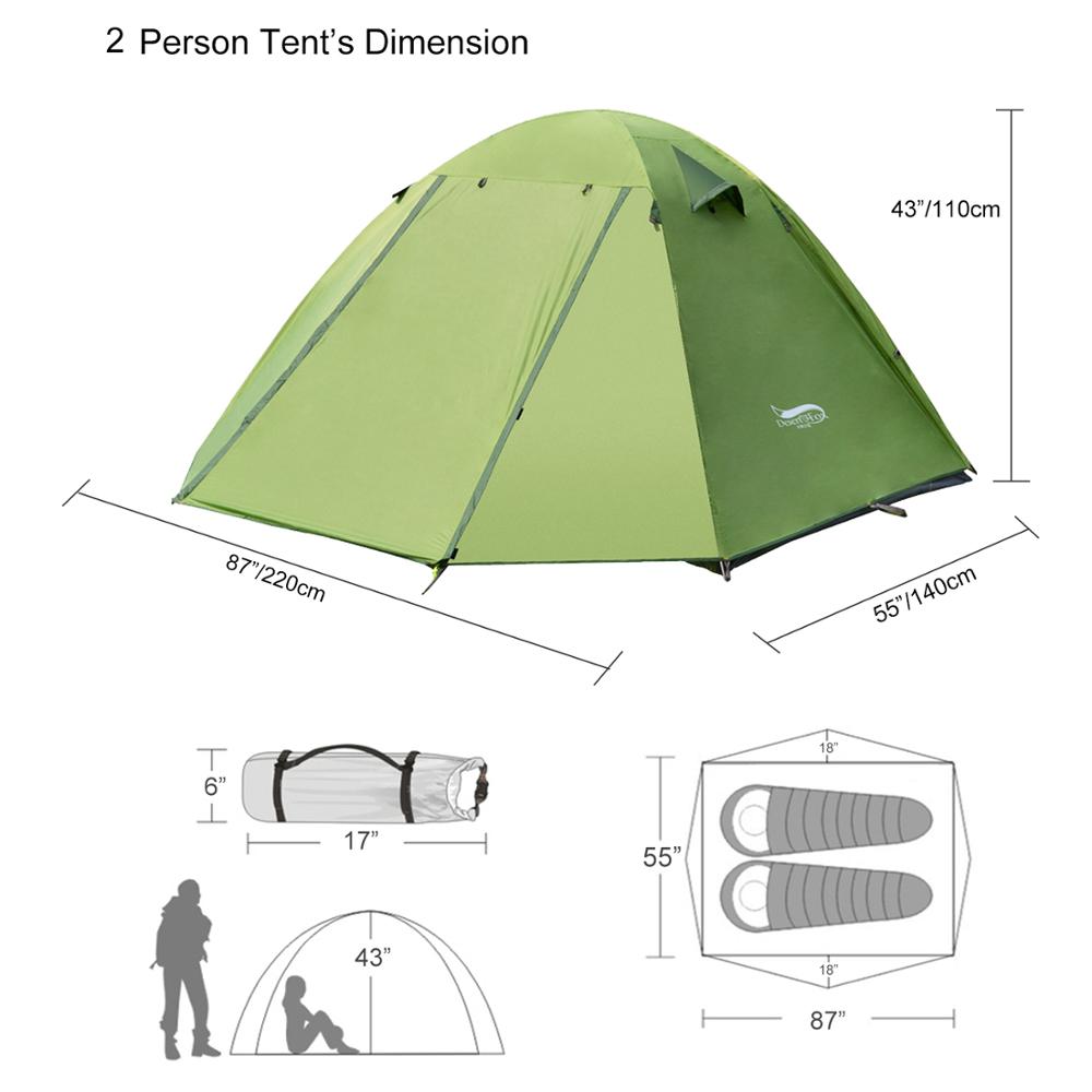 Two Person 3 Season Tent - Green