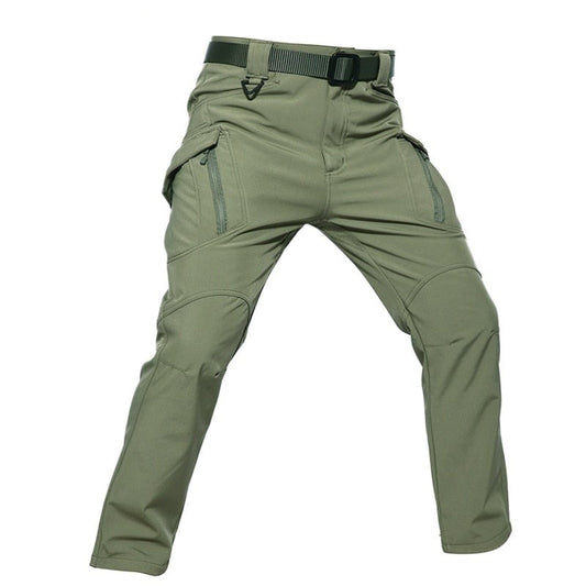 Fleece Lined Softshell Cargo Hiking Pants