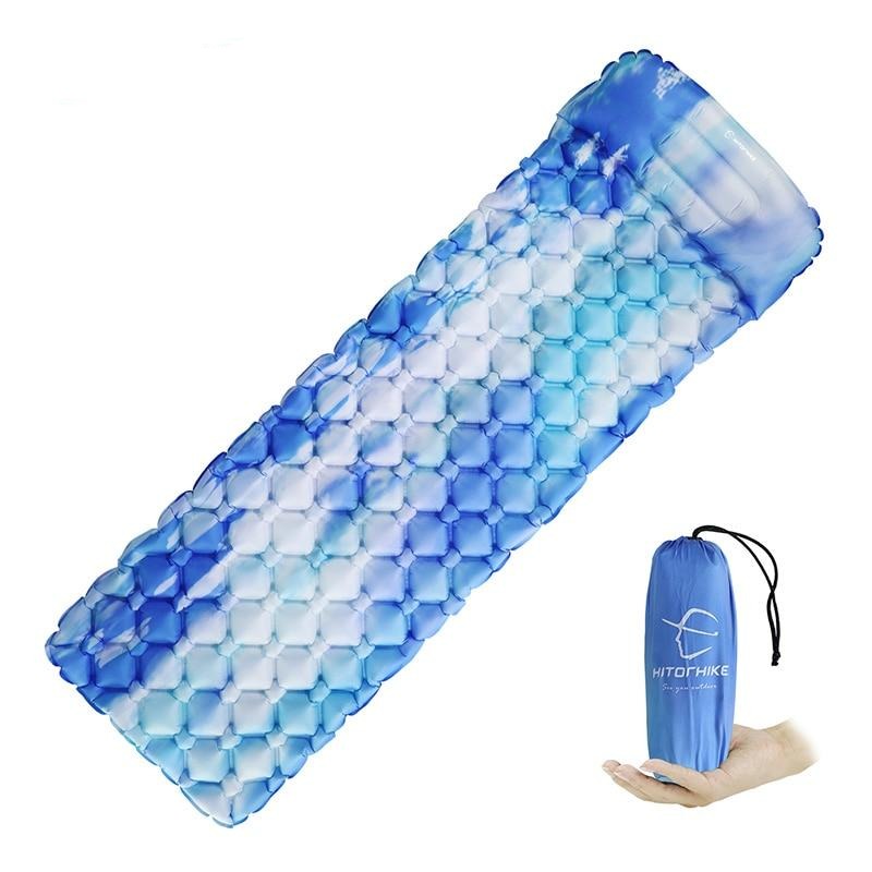 Fast Fill Air Camping Mat w/ Inflatable Pillow Cushion