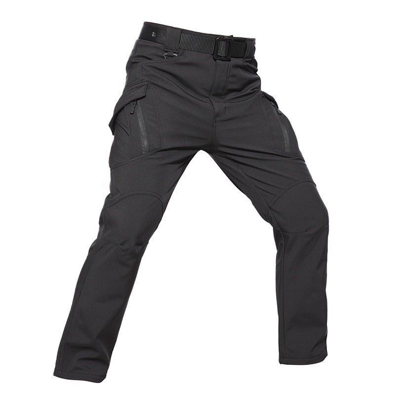 Fleece Lined Softshell Cargo Hiking Pants