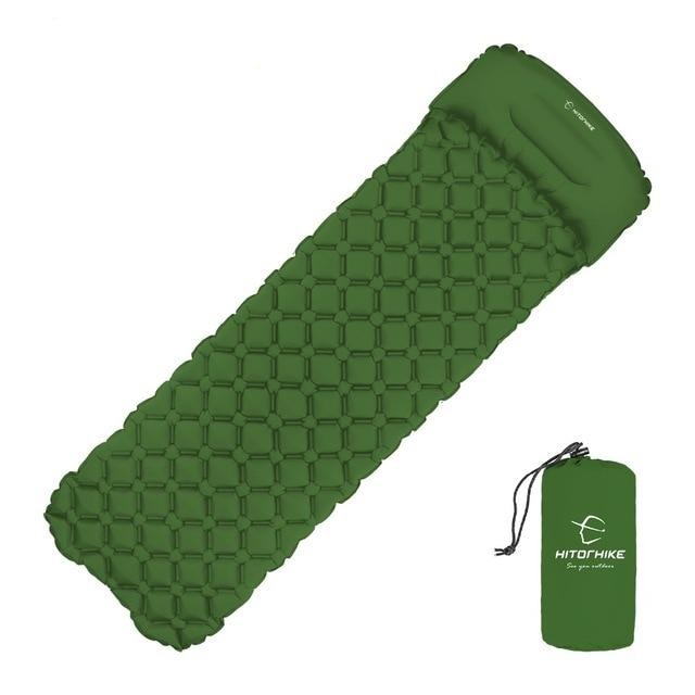 Fast Fill Air Camping Mat w/ Inflatable Pillow Cushion