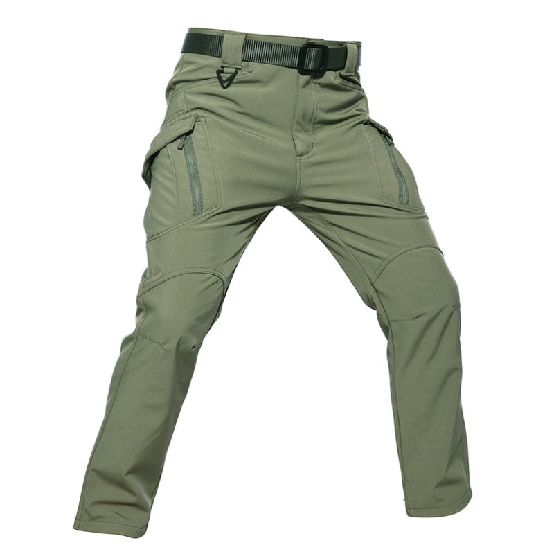 Fleece Lined Softshell Cargo Hiking Pants