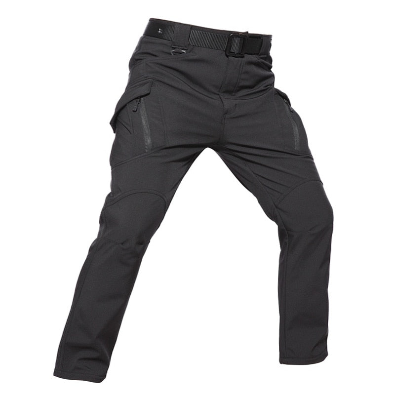 Fleece Lined Softshell Cargo Hiking Pants