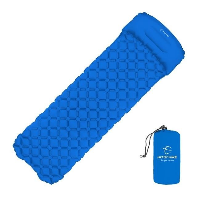 Fast Fill Air Camping Mat w/ Inflatable Pillow Cushion