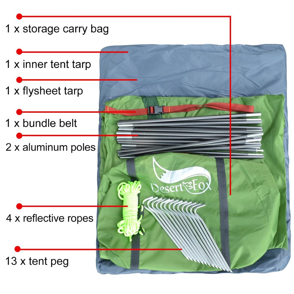 Two Person 3 Season Tent - Green