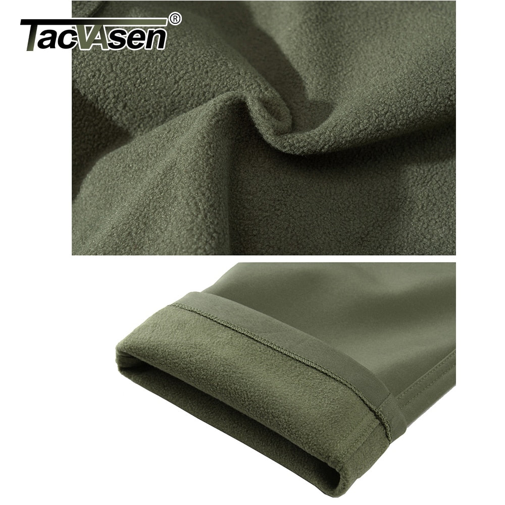 Fleece Lined Softshell Cargo Hiking Pants